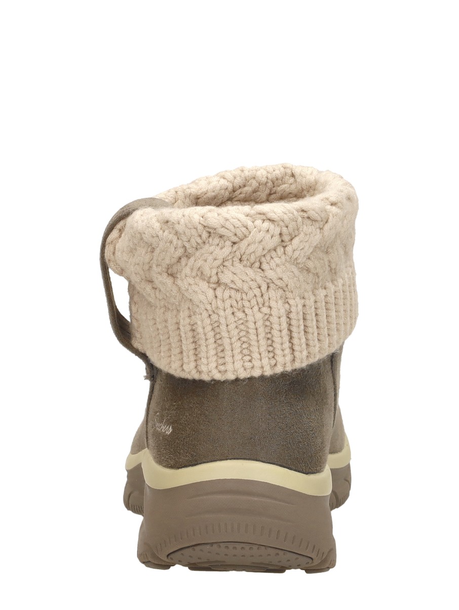 Skechers - Enkellaarsjes Plat – taupe – foto 3 van 4
