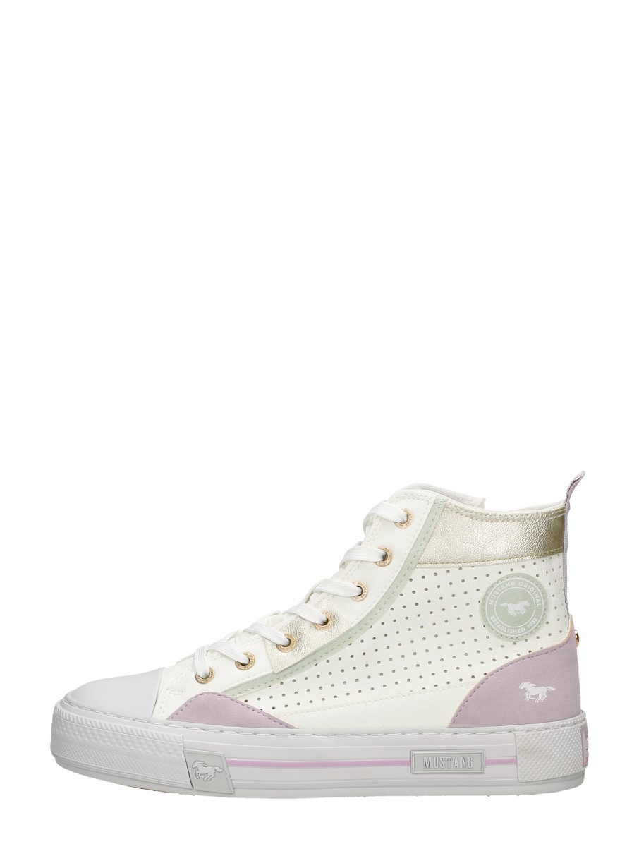 Mustang Veterschoenen Hoog – Wit
