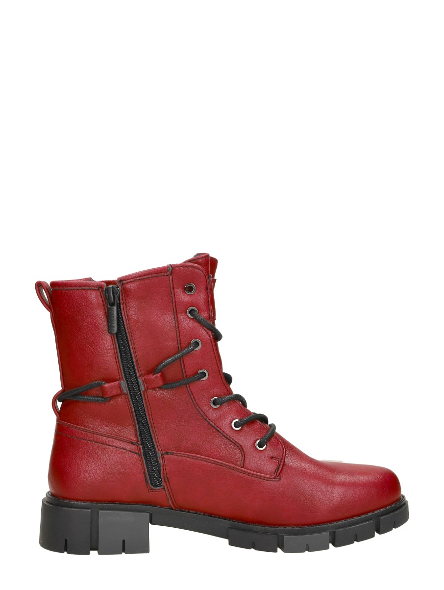 Mustang - Veterschoenen Hoog – rood – foto 4 van 4