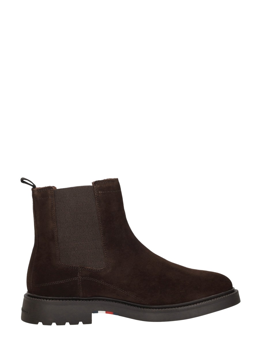 Tommy Hilfiger - Corporate Casual Suede Chelsea – donkerbruin – foto 4 van 4