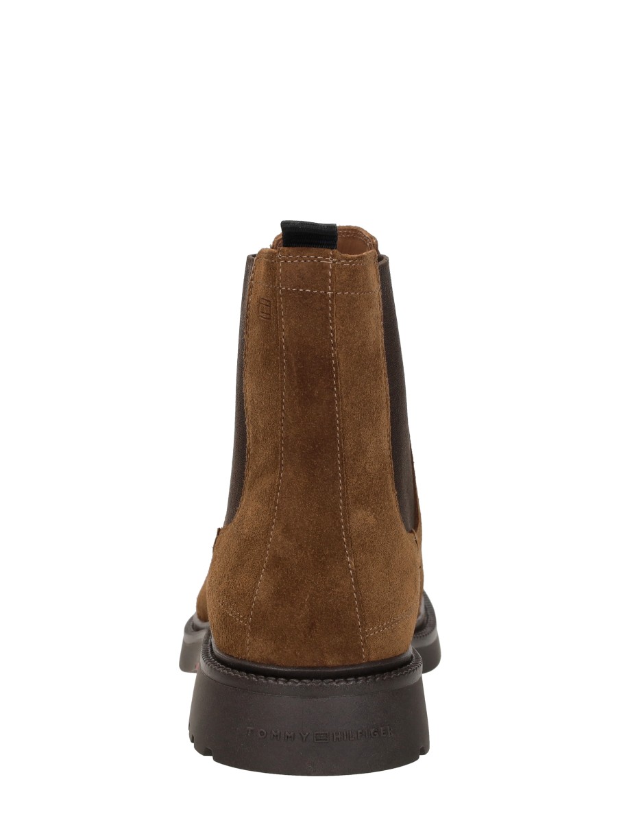 Tommy Hilfiger - Corporate Casual Suede Chelsea – cognac – foto 3 van 4
