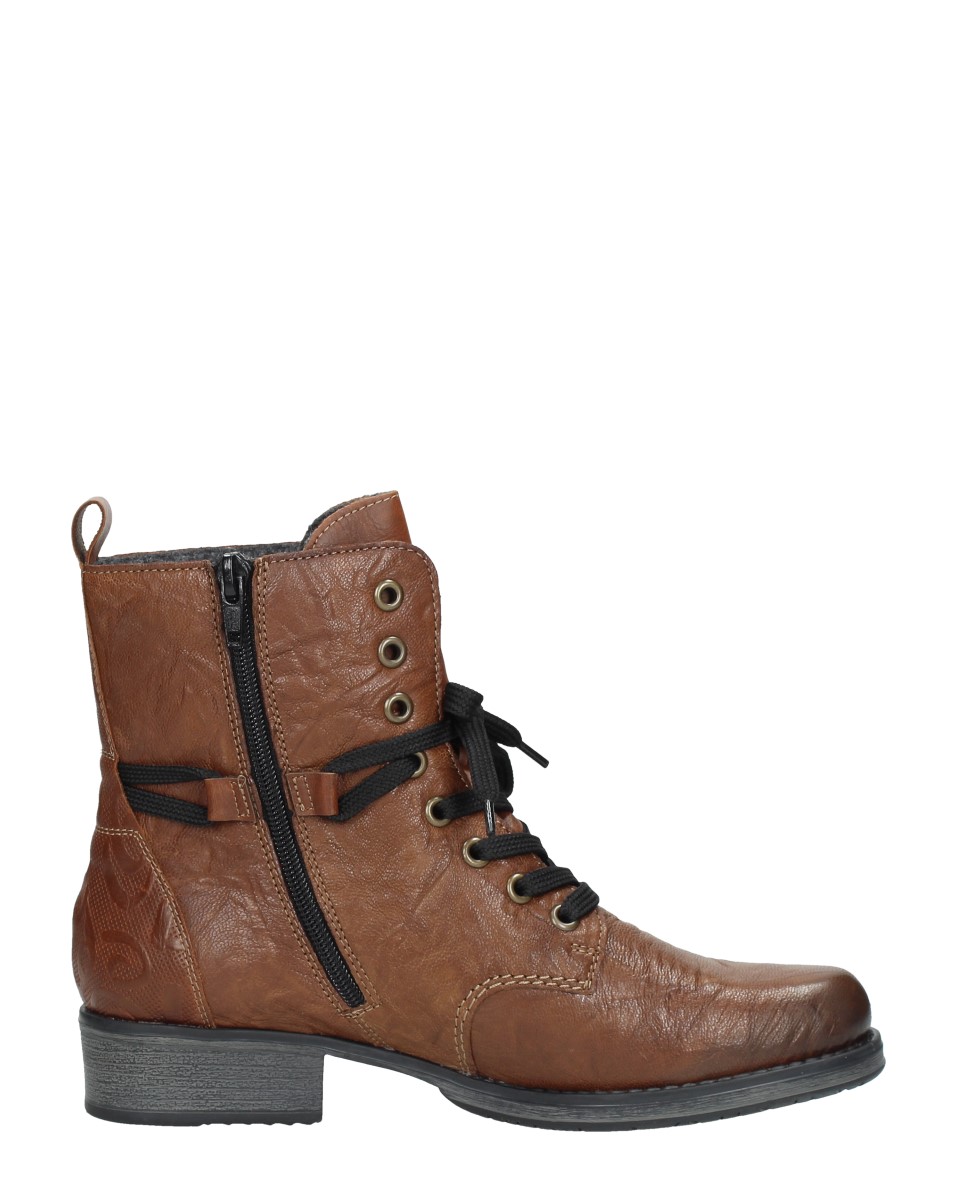 Rieker - Dames Veterschoenen – cognac – foto 4 van 4