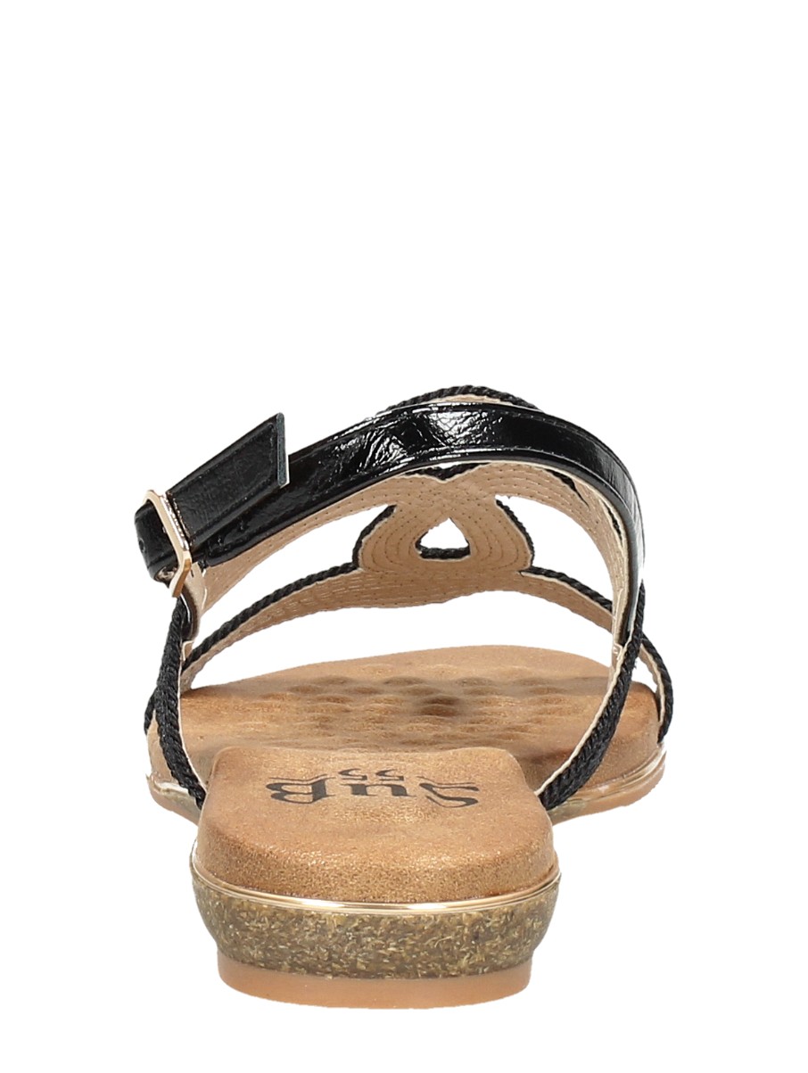 Sub55 - Sandalen Plat – zwart – foto 3 van 4