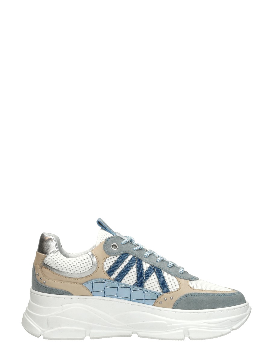 Sub55 - Veterschoenen Laag – licht blauw – foto 4 van 4
