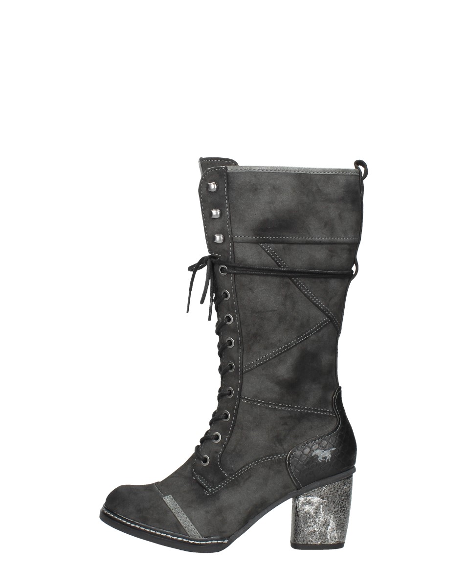 Mustang dames veterschoenen Donkergrijs - Damesschoenensales.be