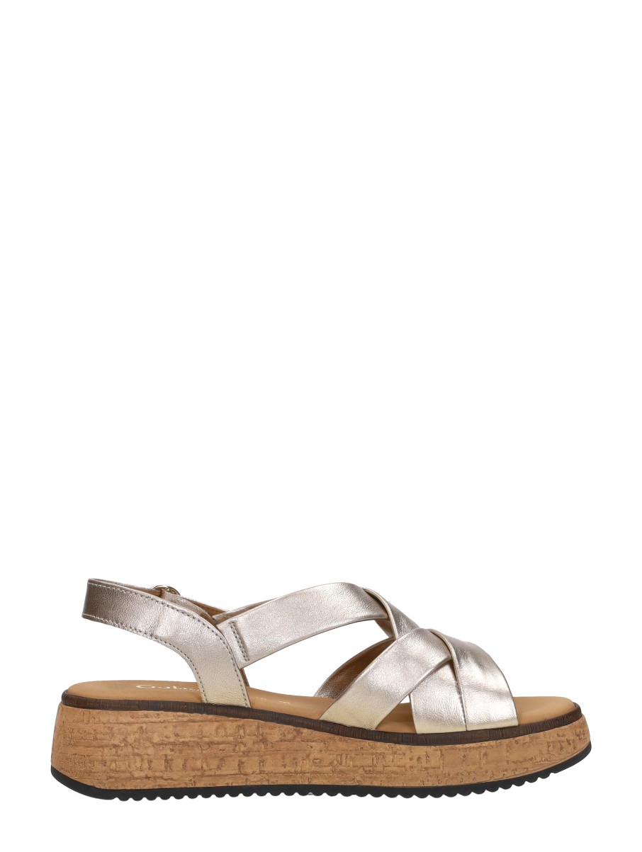 Gabor - Sandalen Plat – goudkleur – foto 4 van 4