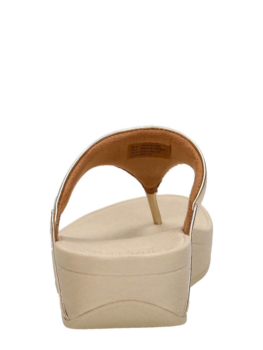 FitFlop - Lulu Leather Toepost – goudkleur – foto 3 van 4
