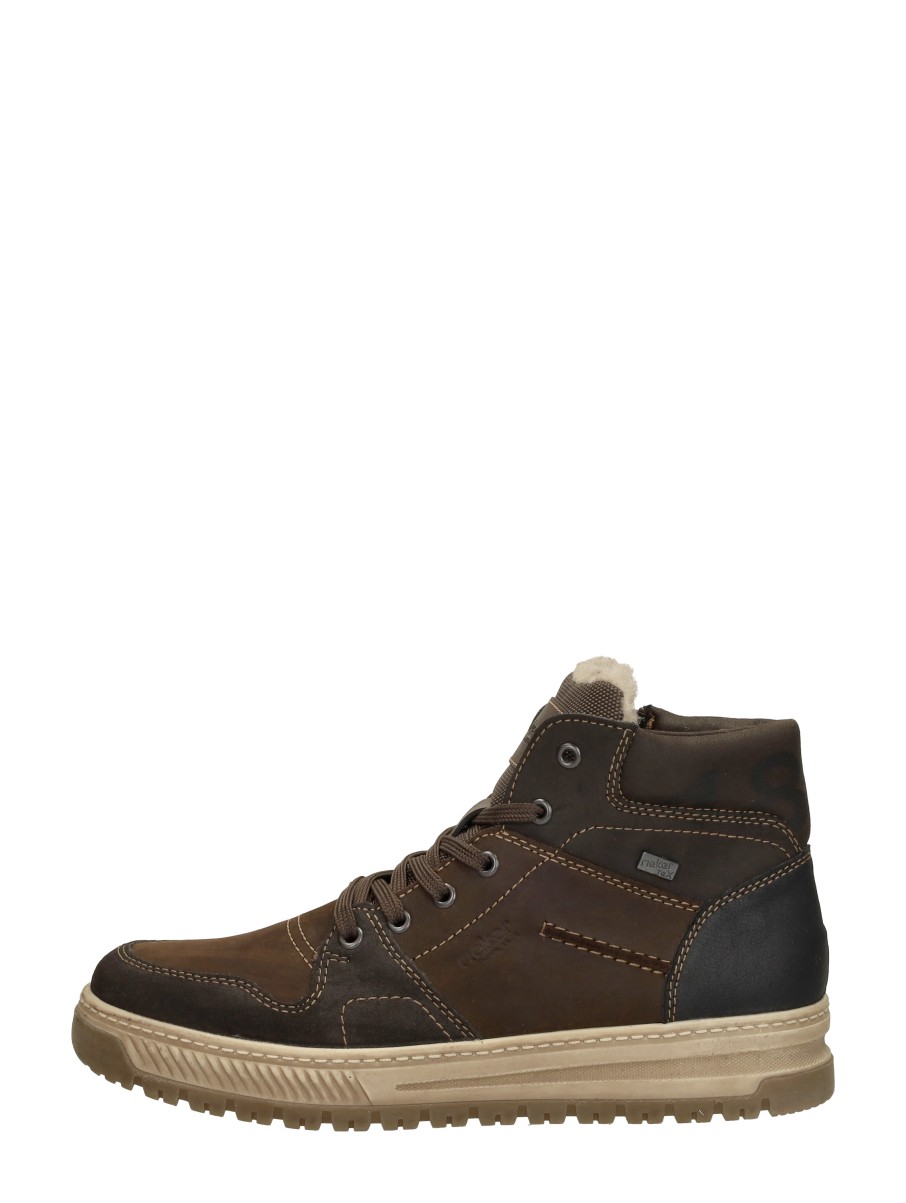 Rieker Veterschoenen Hoog – Donkerbruin