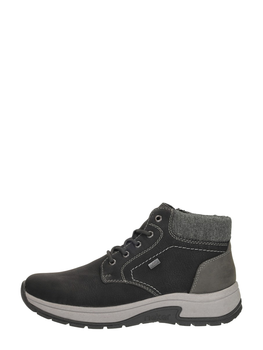 Rieker Veterschoenen Hoog – Zwart