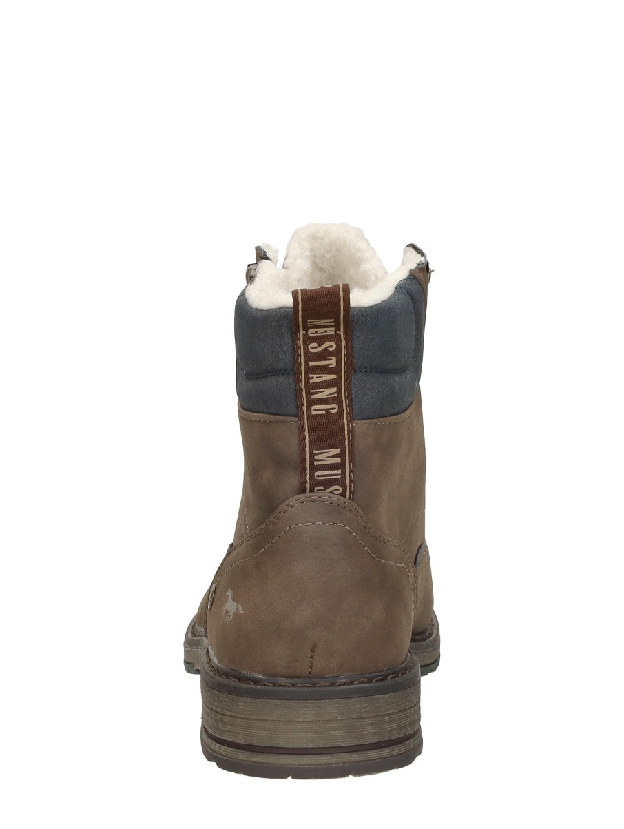 Mustang - Veterschoenen Hoog – donkerbruin – foto 3 van 4
