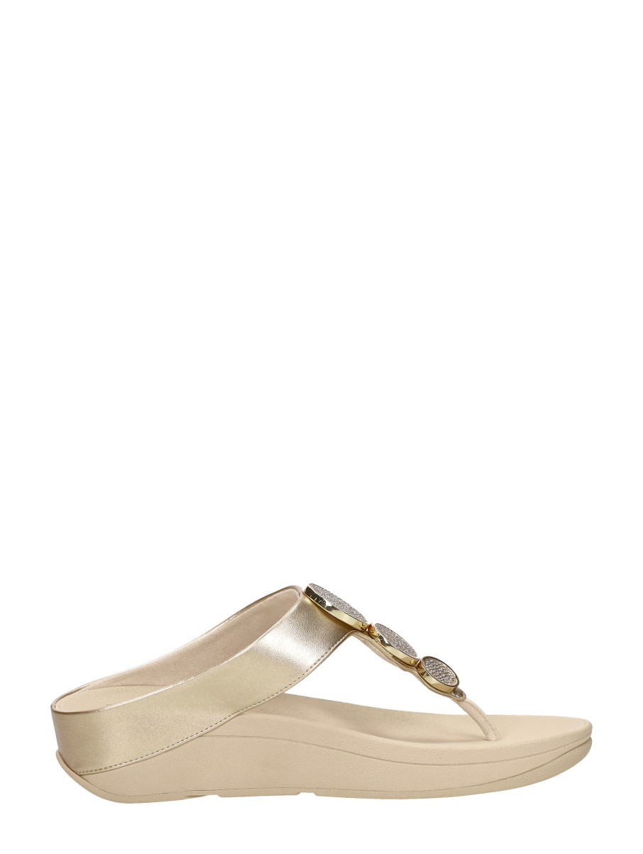 FitFlop - Halo Bead Circle Metallic Toe-post – goudkleur – foto 4 van 4