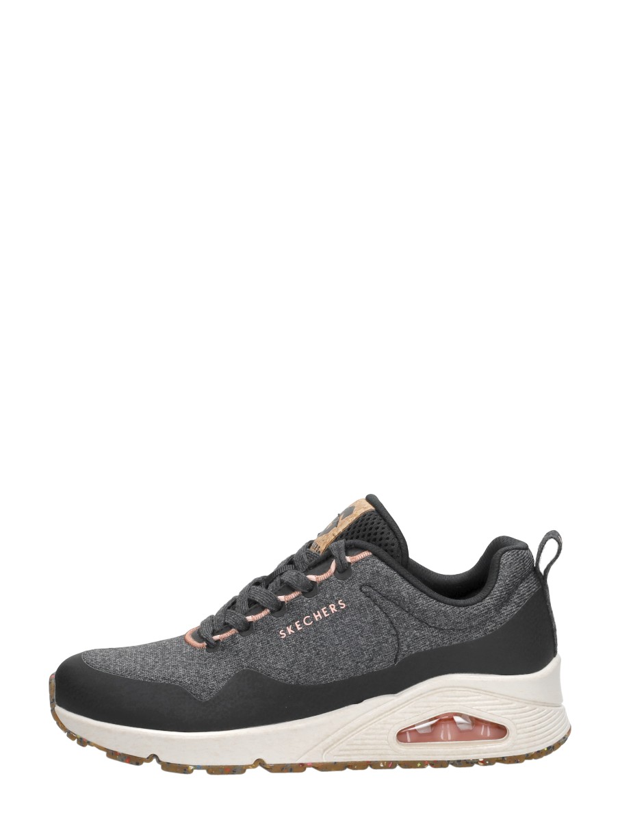 Skechers Uno - Pla-Knit Sneakers Laag - Zwart