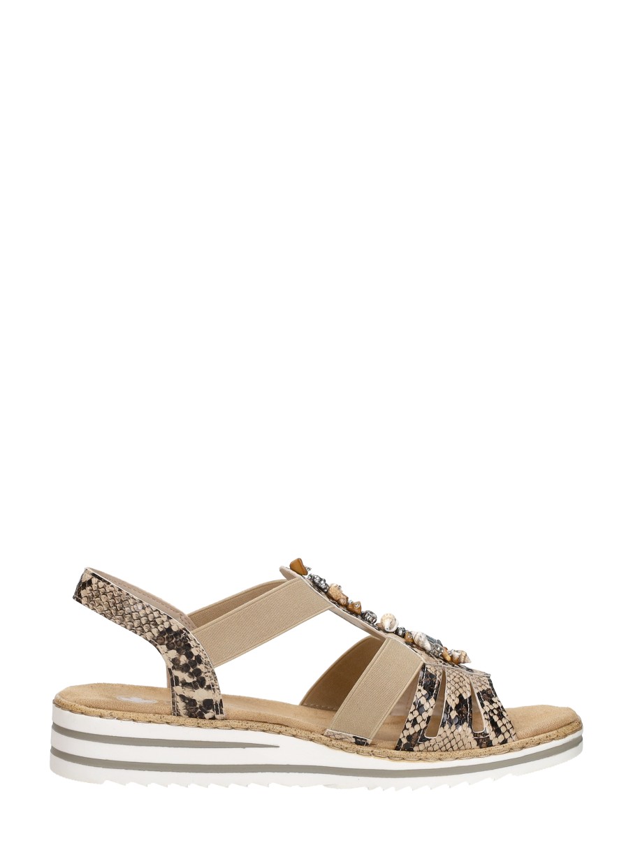 Rieker - Sandalen Plat – beige – foto 4 van 4