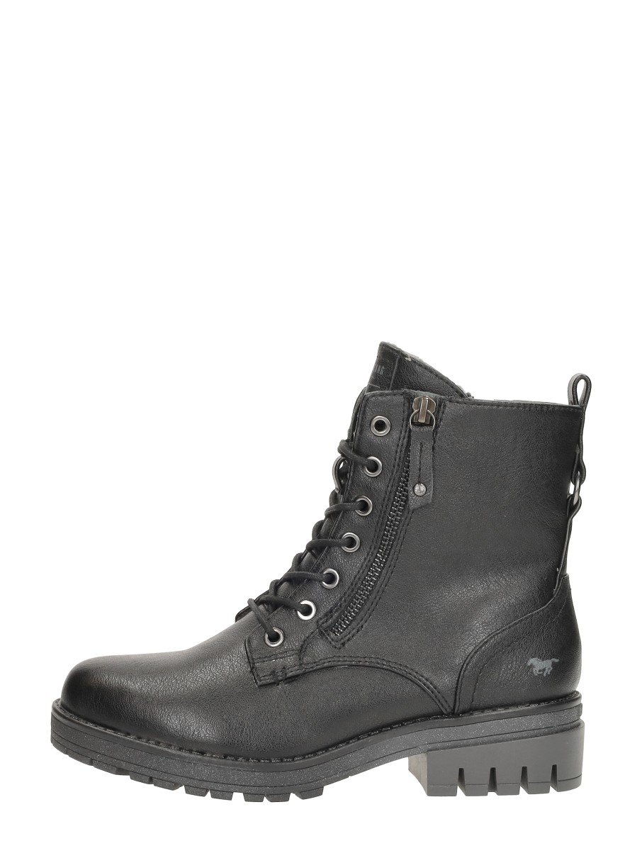 Mustang Veterschoenen Hoog – Zwart