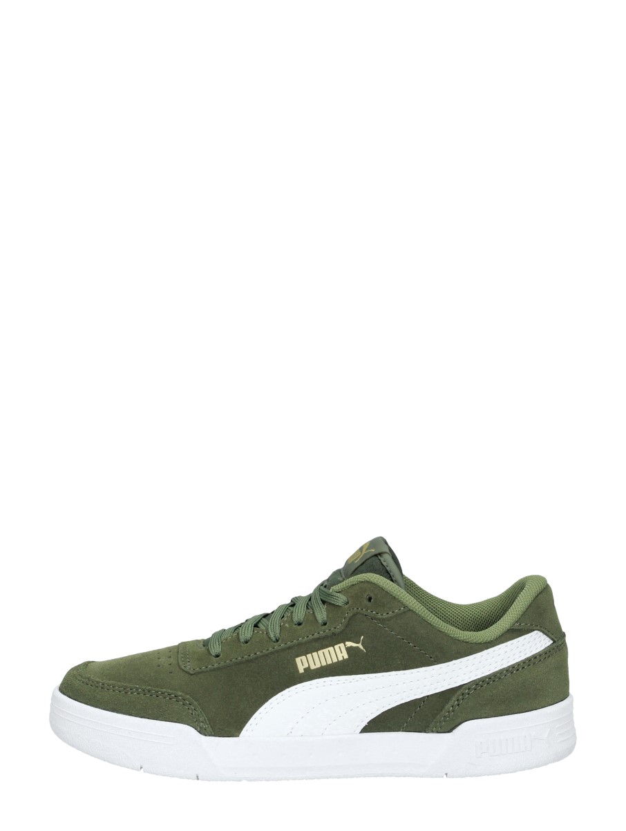 PUMA Caracal suede sneakers groen kinderen - Schoenen.nl