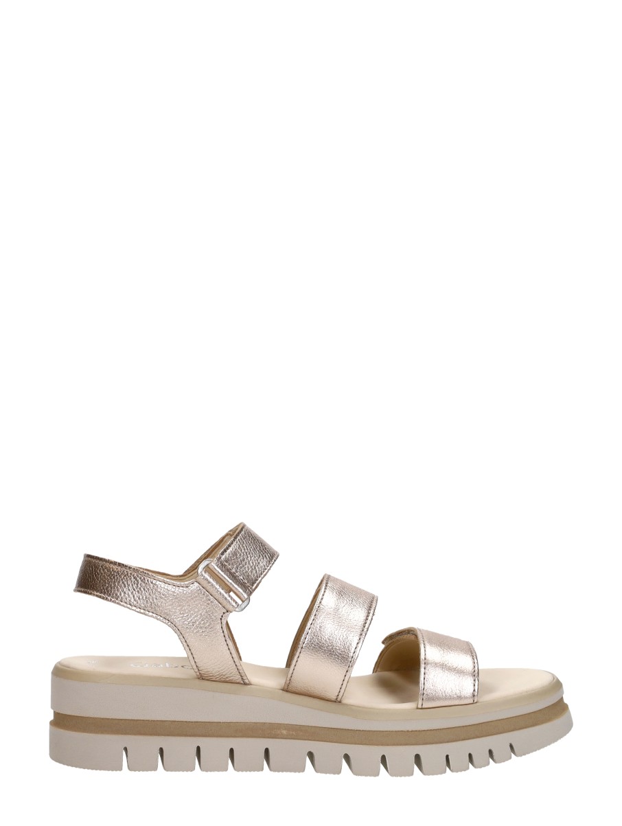 Gabor - Sandalen Plat – goudkleur – foto 4 van 4