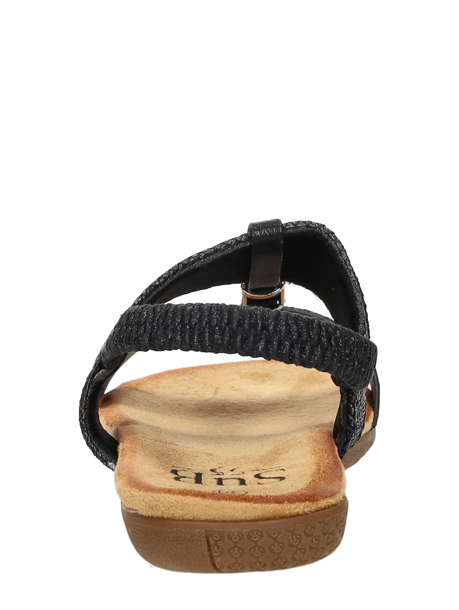Sub55 - Sandalen Plat – zwart – foto 3 van 4