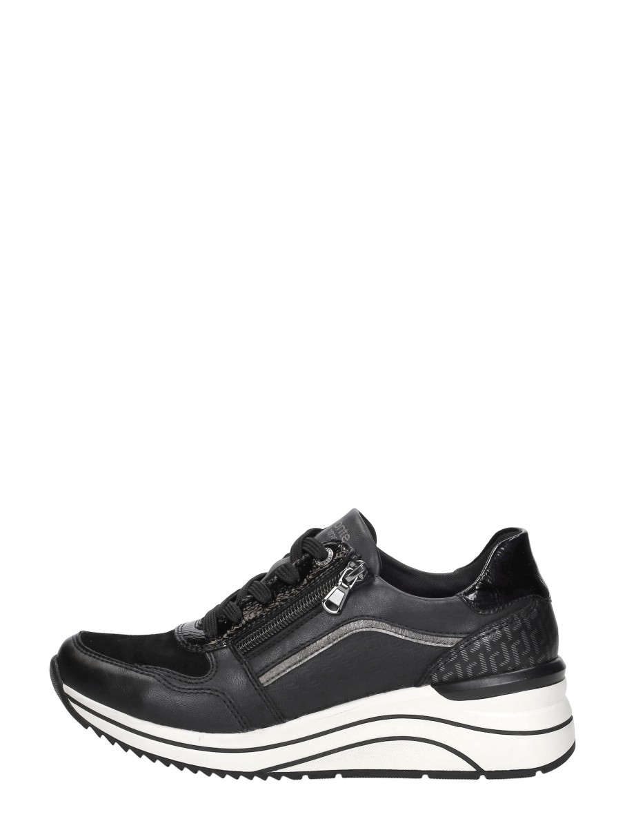 Remonte Sneakers Laag – Zwart