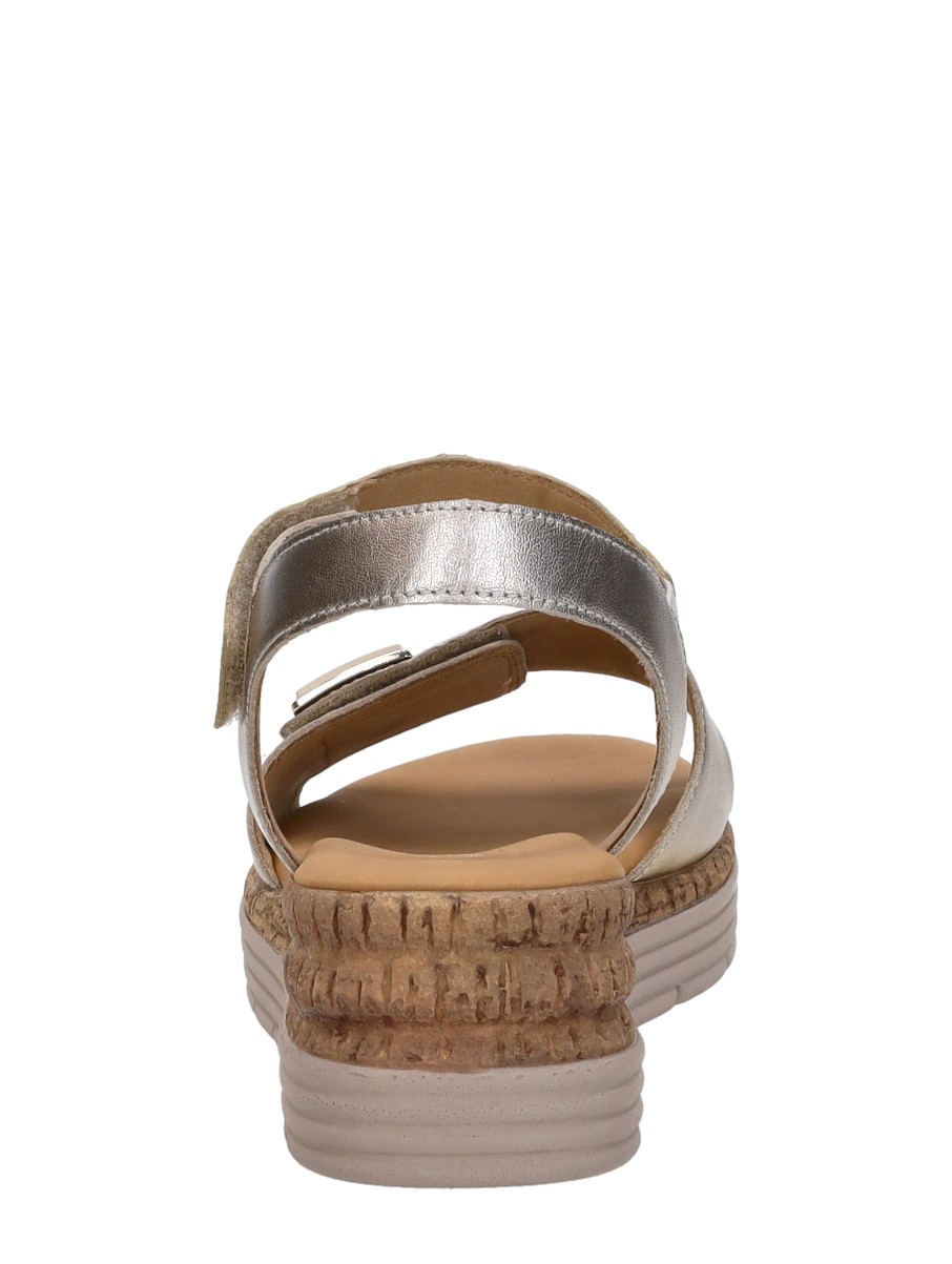 Gabor - Sandalen Plat – goudkleur – foto 3 van 4