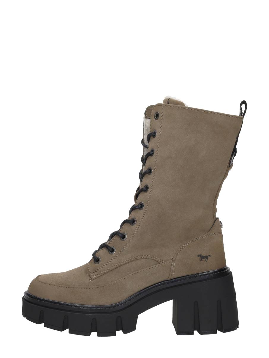 Mustang Veterschoenen Hoog – Taupe