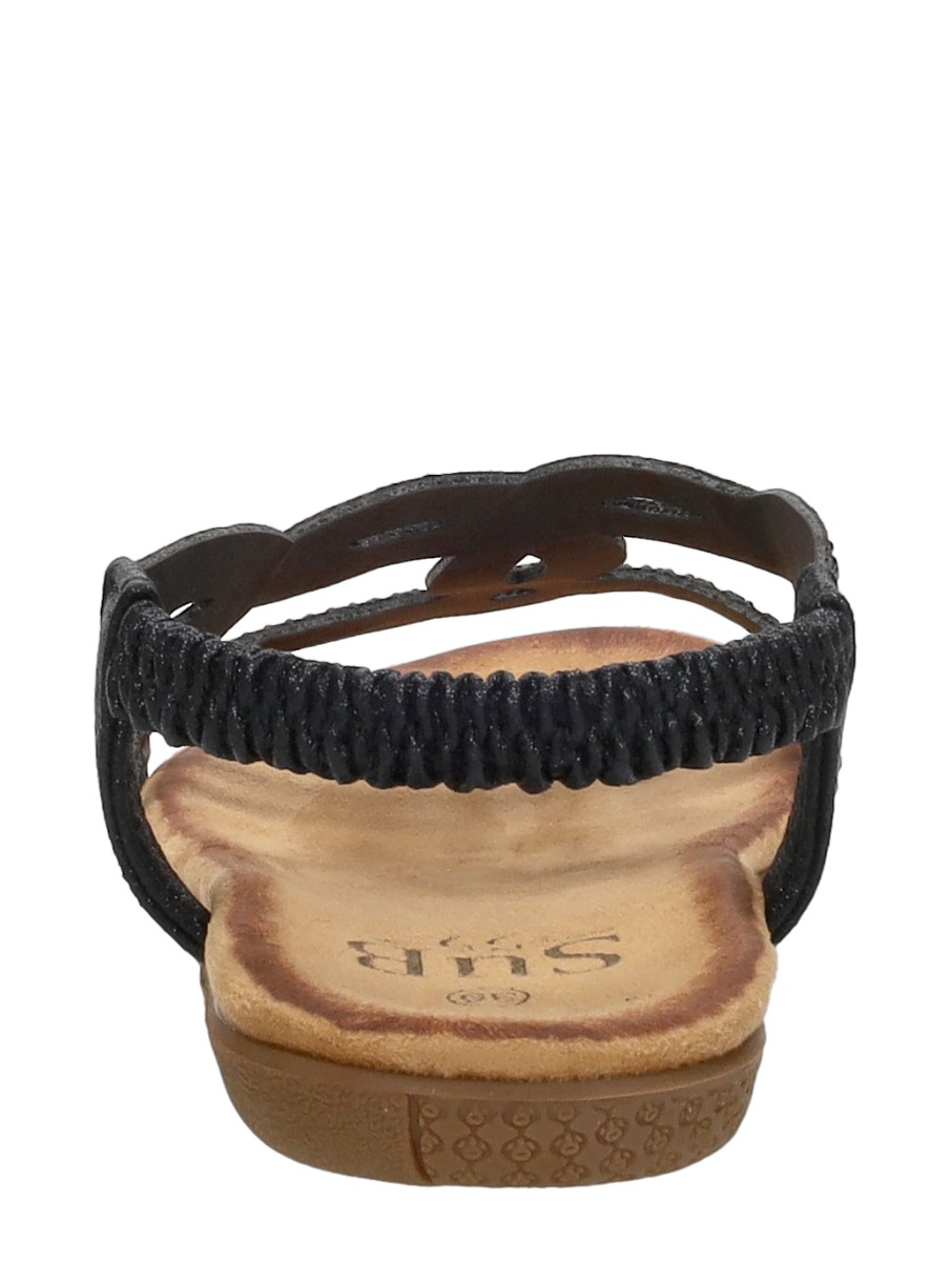 Sub55 - Sandalen Plat – zwart – foto 3 van 4
