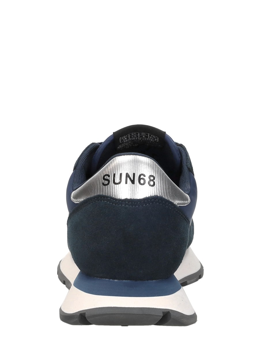 SUN68 damessneaker zilver, goud en blauw
