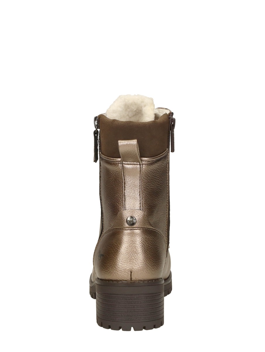 Mustang - Veterschoenen Hoog – goudkleur – foto 3 van 4