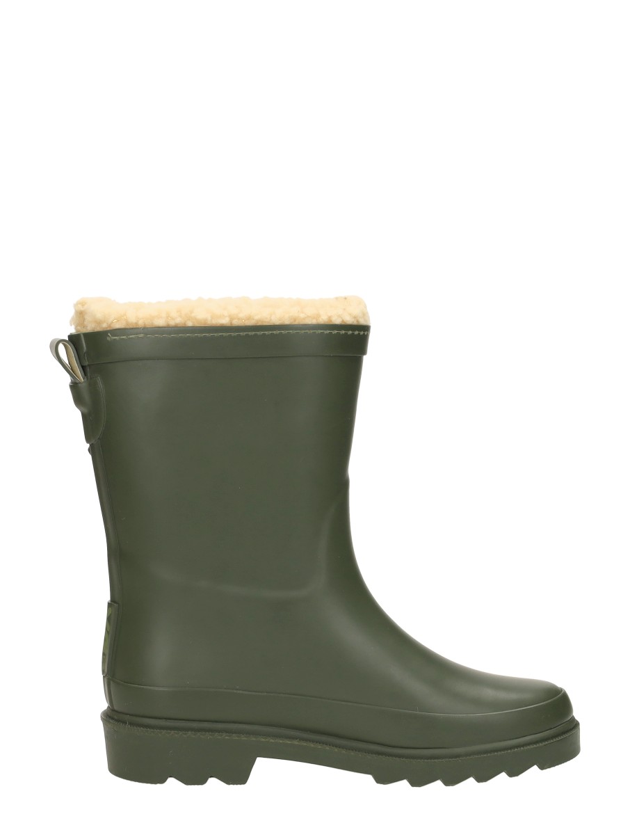 Xq Footwear - Kids Rubber Rain Boots Fur – groen – foto 4 van 4