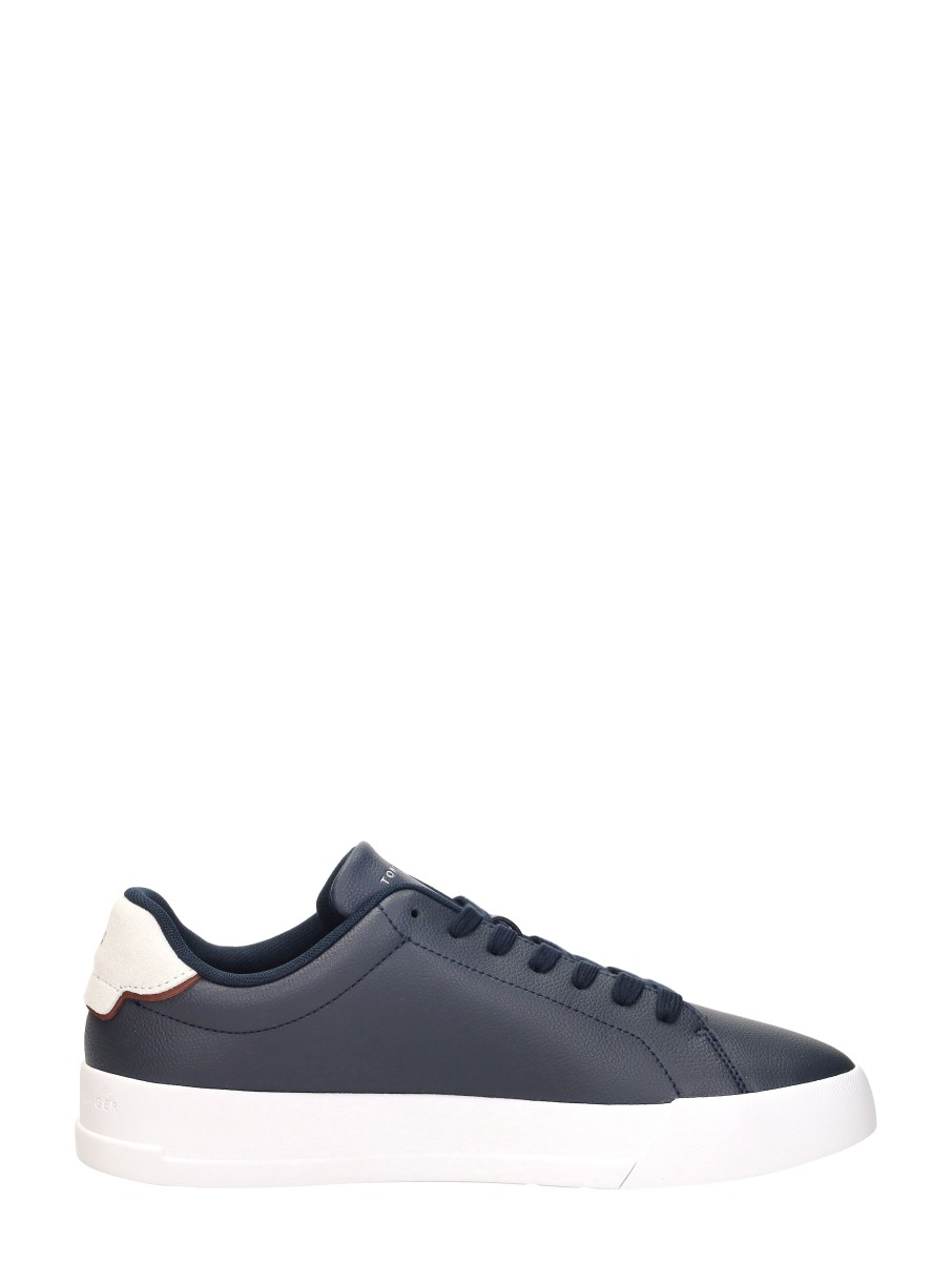 Tommy Hilfiger - Th Court Lth Detail Ess – blauw – foto 4 van 4