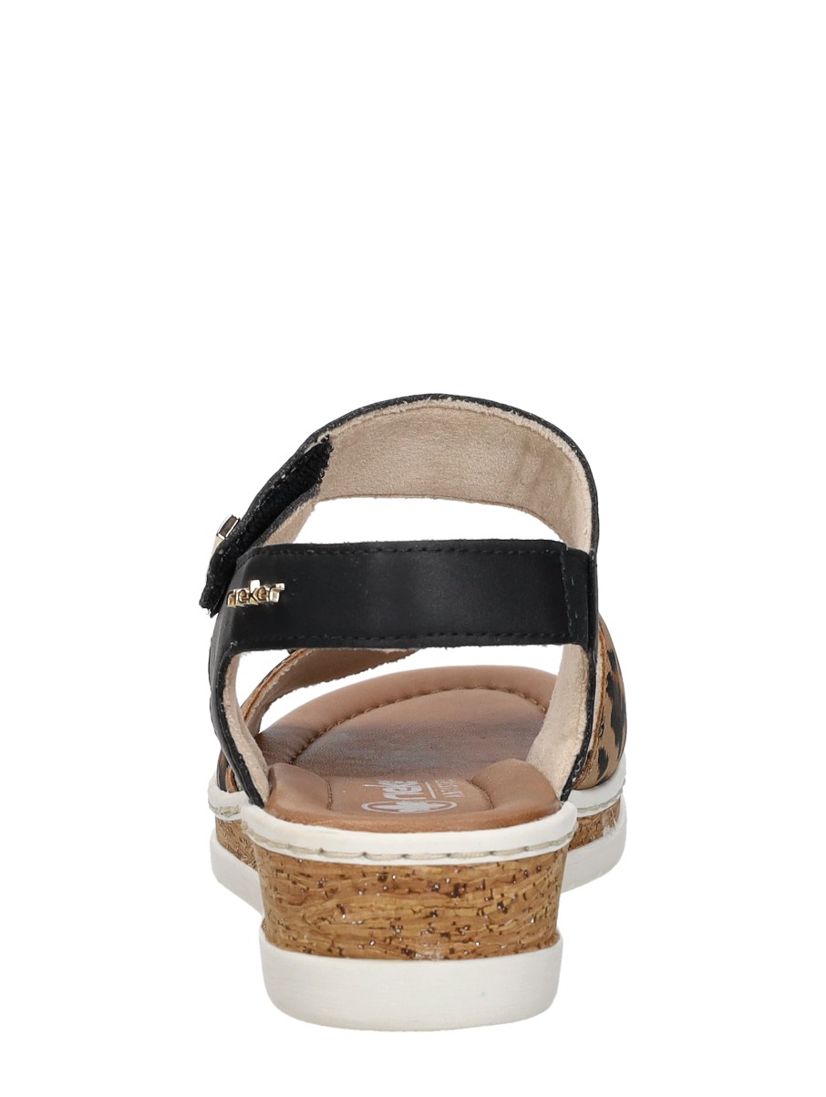 Rieker - Sandalen Plat – zwart – foto 3 van 4