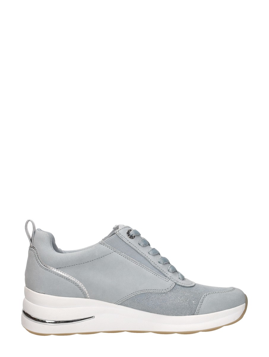 Tamaris Wide Fit - Veterschoenen Laag – licht blauw – foto 4 van 4