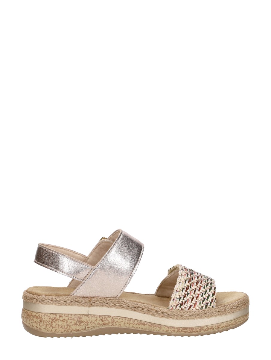 Rieker - Sandalen Plat – goudkleur – foto 4 van 4