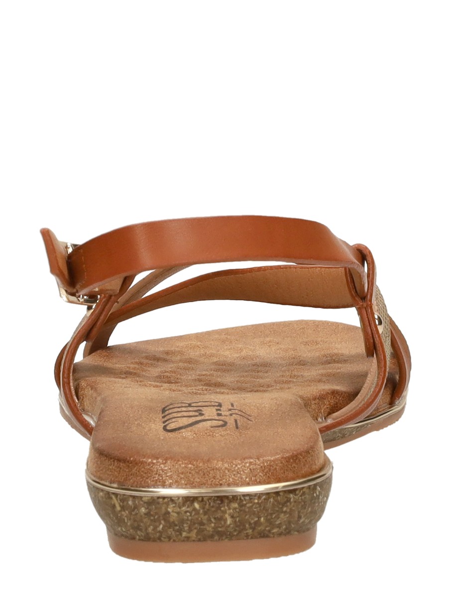 Sub55 - Sandalen Plat – cognac – foto 3 van 4
