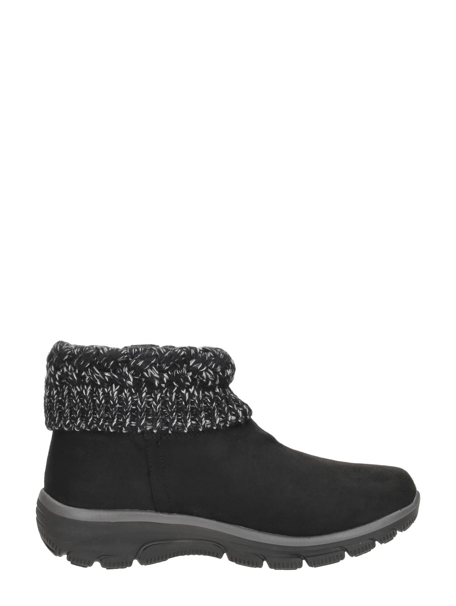 Skechers - Enkellaarsjes Plat – zwart – foto 4 van 4