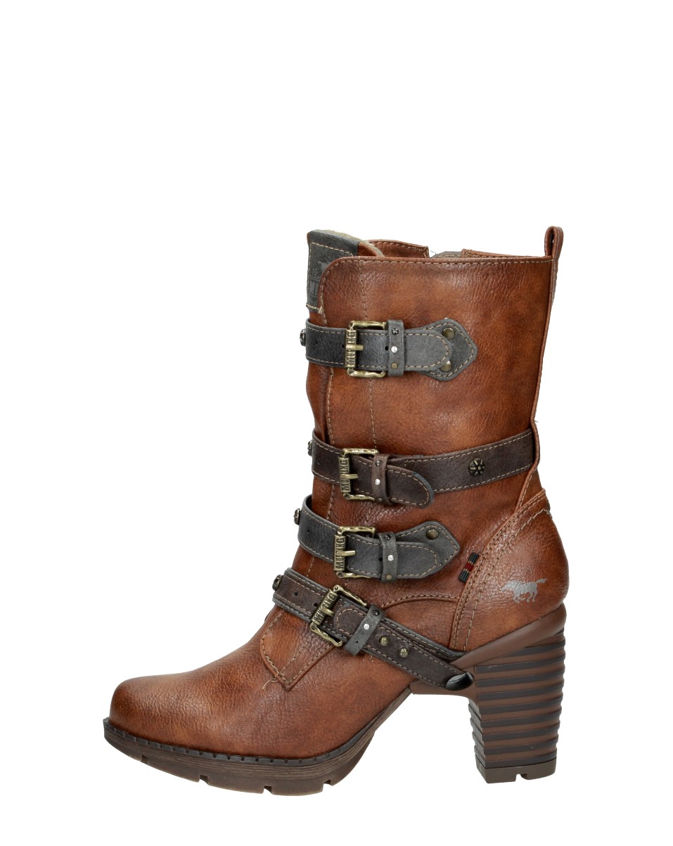 Mustang Dames Enkellaarsje Licht Taupe 1167.512 | Mustang Dames |  Schoenmode Anneke