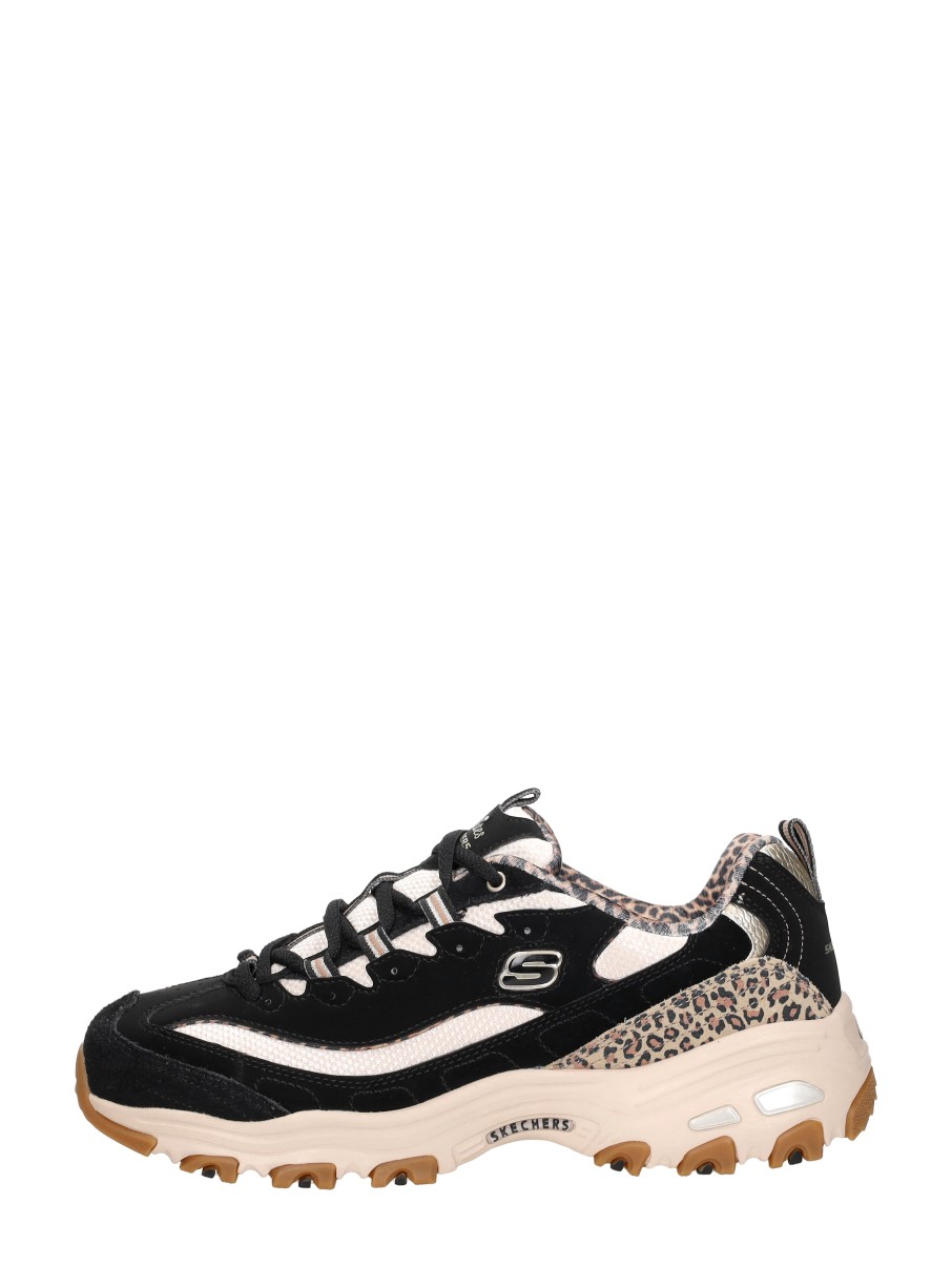 Skechers D'LITES-WILD CHARM Dames Veterschoenen - Zwart / Multi
