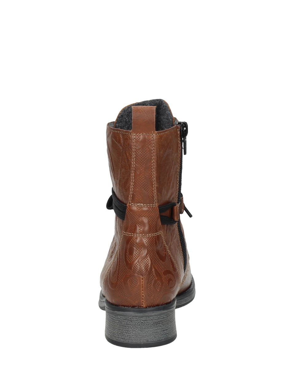 Rieker - Dames Veterschoenen – cognac – foto 3 van 4