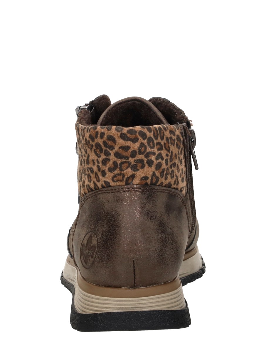 Rieker - Veterschoenen Hoog – donkerbruin – foto 3 van 4