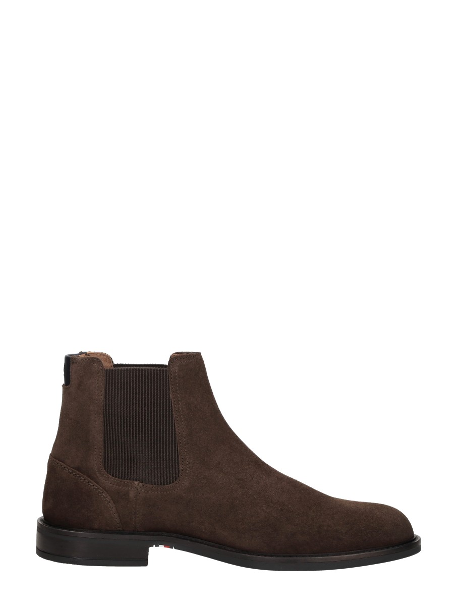 Tommy Hilfiger - Corporate Dressy Suede Chelsea – donkerbruin – foto 4 van 4