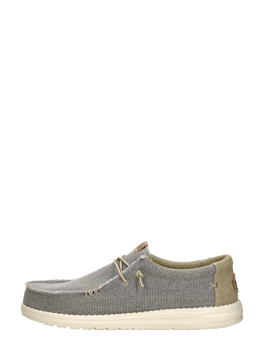 Hey Dude Wally Braided Instappers blauw Canvas - Maat 48