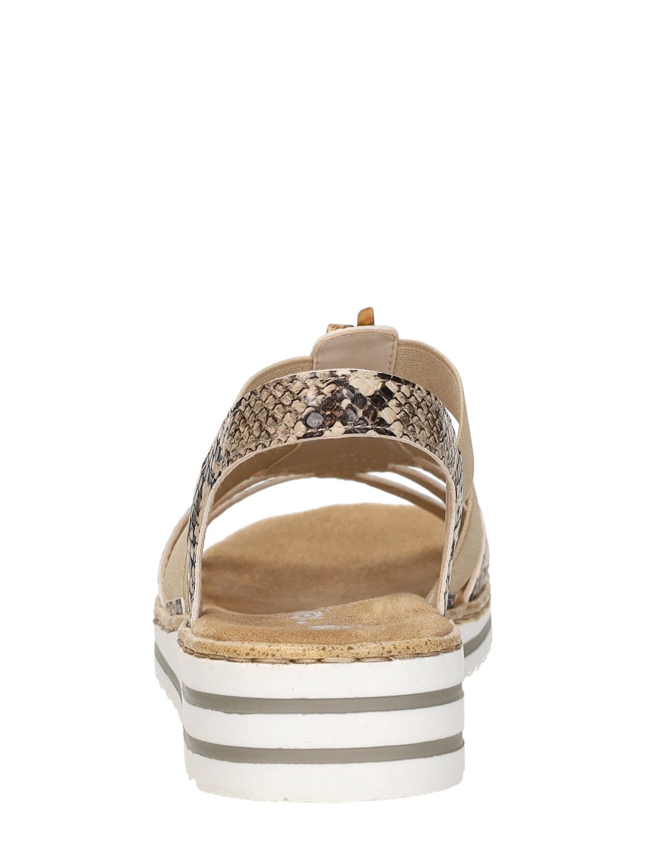 Rieker - Sandalen Plat – beige – foto 3 van 4