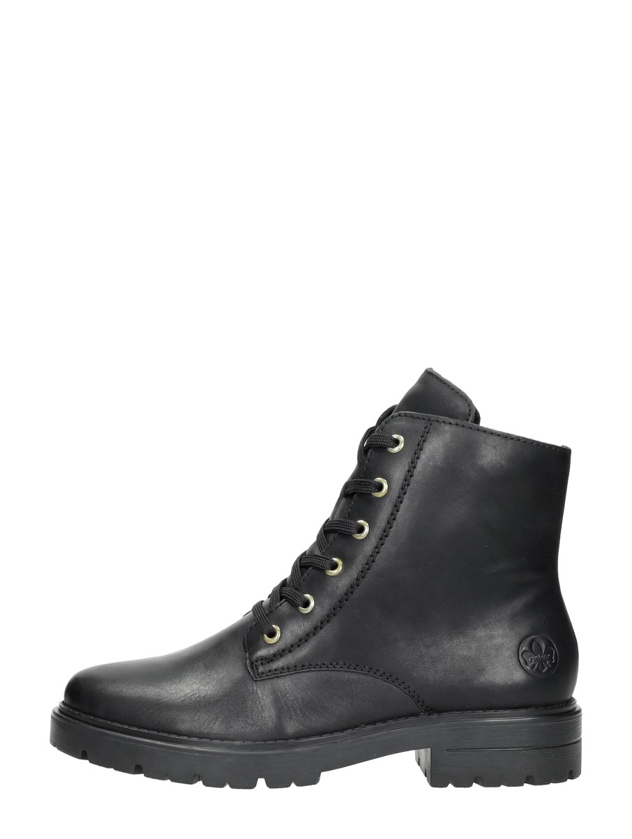 Rieker Veterschoenen Hoog – Zwart