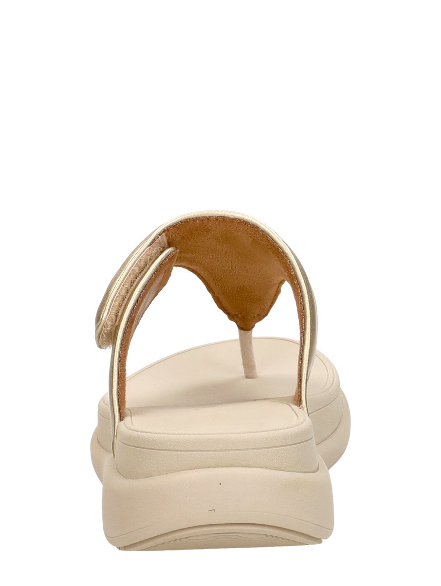 FitFlop - F-mode Go Adjustable Flatform Sandals – goudkleur – foto 3 van 4