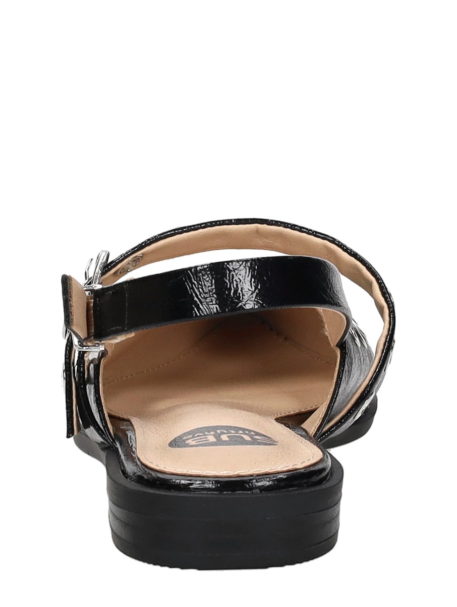 Sub55 - Slingback Zwartlak – zwart lak – foto 3 van 4