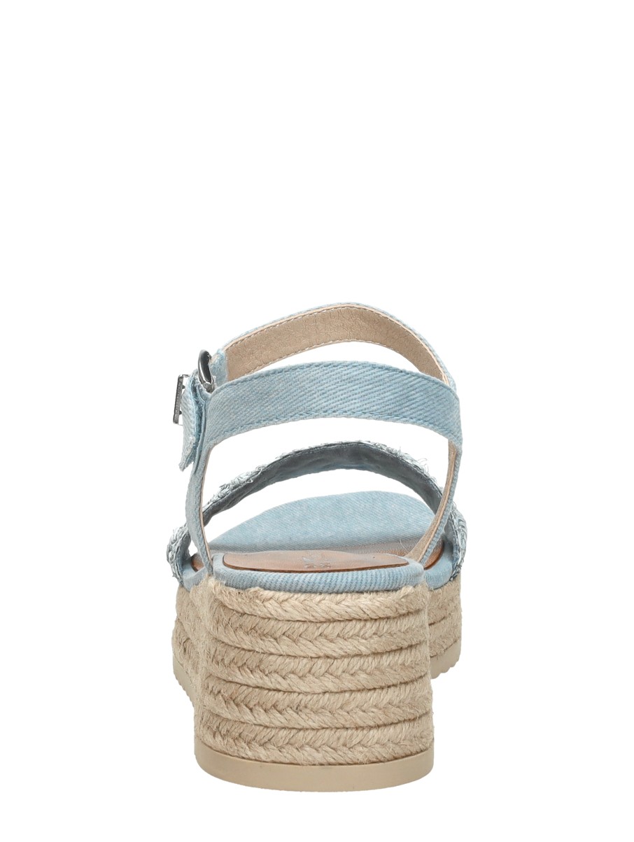 Tamaris - Sandalen Touwzool – licht blauw – foto 3 van 4