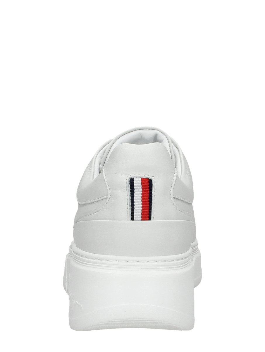 Tommy Hilfiger - Chunky Leather Sneaker – wit – foto 3 van 4