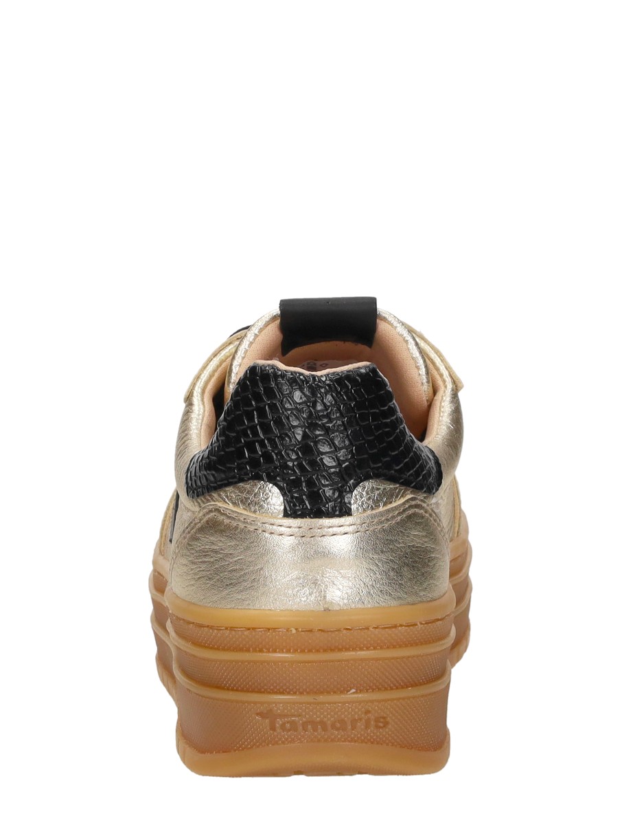 Tamaris - Sneakers Laag – goudkleur – foto 3 van 4
