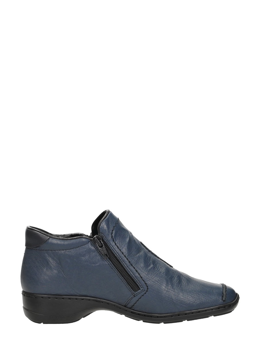 Rieker - Enkellaarsjes Plat – blauw – foto 4 van 4