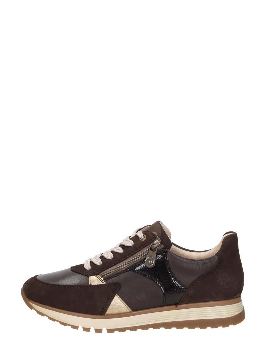 Rieker  Sneakers Laag Middel Bruin
