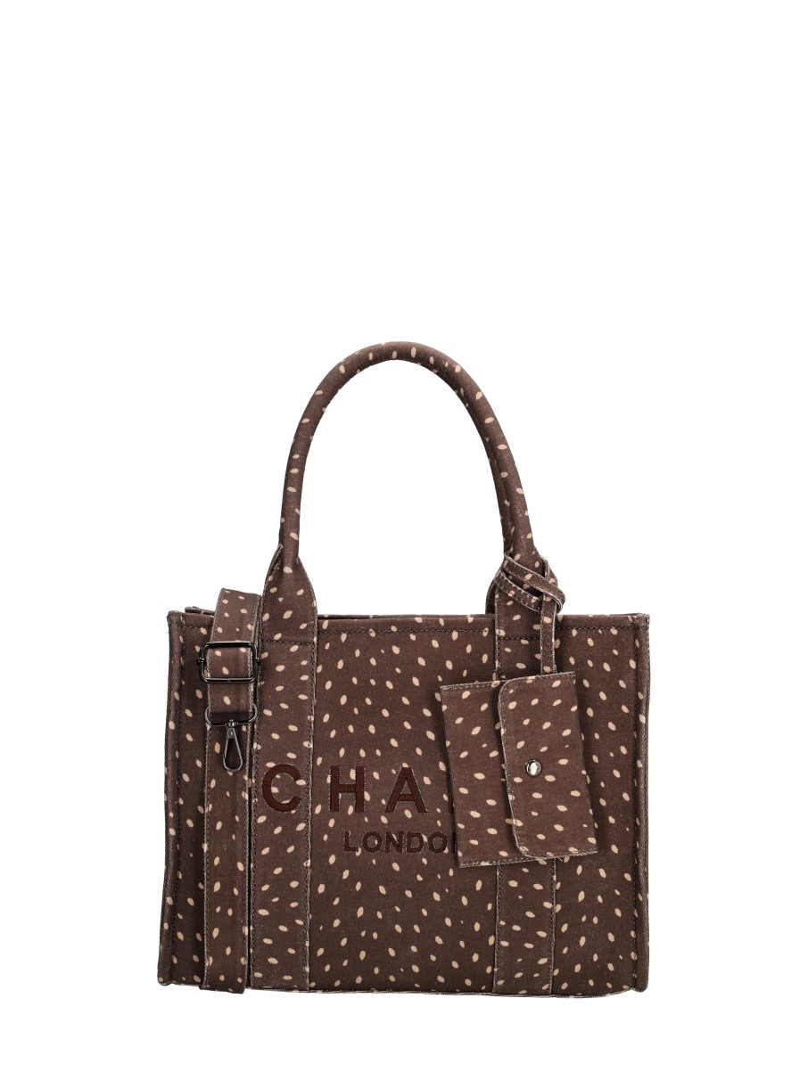 Charm London Bond Avenue Shopper - Nylon Shopper - Print - Schoudertas - Verstelbare Schouderband - Dames Tas - Tote Bag - Dames Tas - Hert